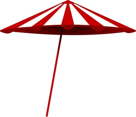 Tomk Red White Umbrella clip art