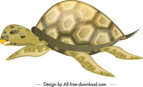 tortoise creature icon shiny green sketch crawling gesture