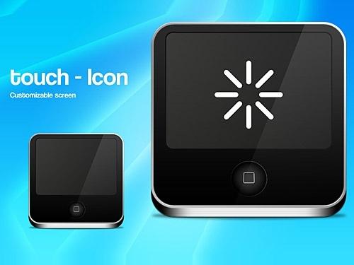 Touch Screen Icon PSD