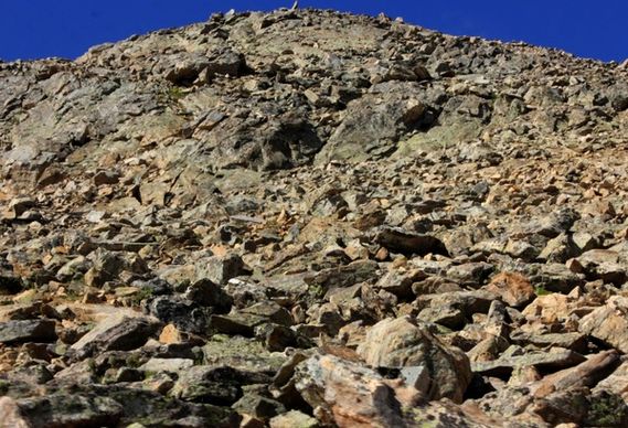 tough path to the top at mount elbert colorado