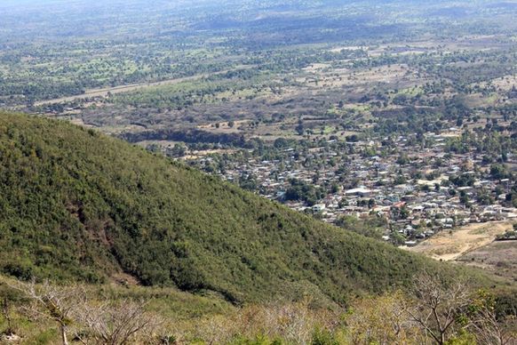 town from mountain near pignon haiti