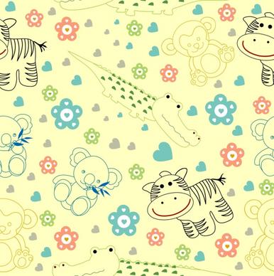 toys background handdrawn sketch colored repeating decor