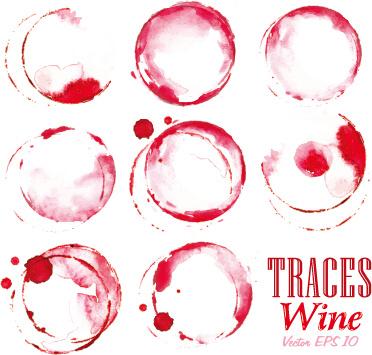 traces wine design vector