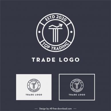 trade logotype flat classic circle arrow decor
