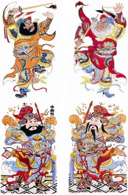 traditional chinese door god fortuna hd picture 2
