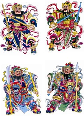 traditional chinese door god fortuna hd picture 3