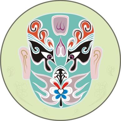 traditional chinese mask vector
