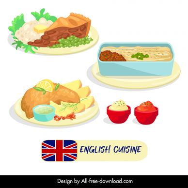 traditional english dishes design elements colorful bright classical decor