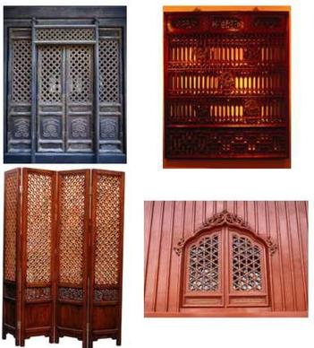traditional latticed windows psd