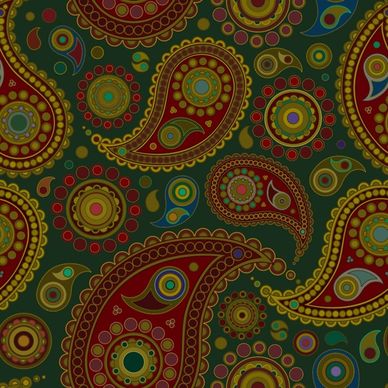 tradition pattern background colorful circles curves ornament