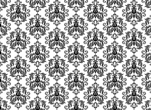 traditional pattern repeating symmetric flat curves sketch