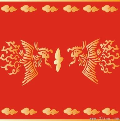 traditional phoenix pattern vector