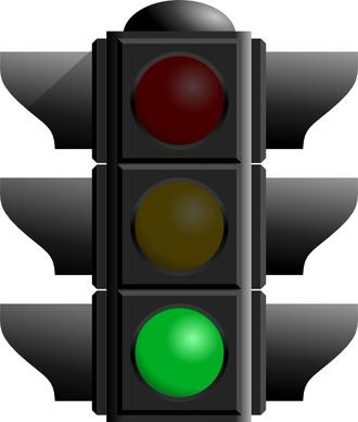 Traffic Light: Green clip art