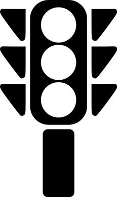 Traffic semaphore silhouette