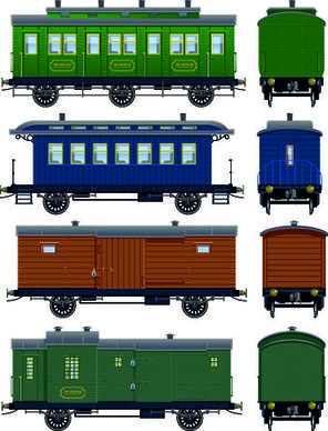 train design elements vector graphic
