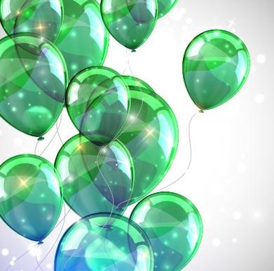 transparent colored balloons vector background