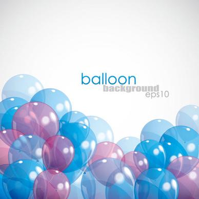 transparent colored balloons vectro backgrounds