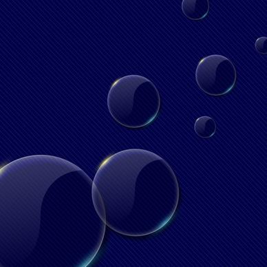 transparent glossy ballons background dark blue design