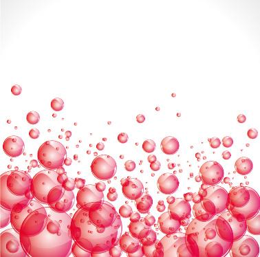 transparent pink bubbles design vector