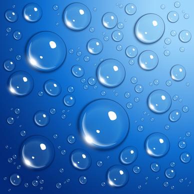 transparent water drops design background vector
