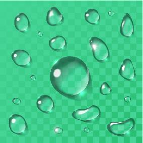 transparent water drops illustration vector