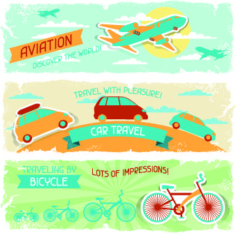 transport banners vector