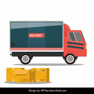 transport delivery truck design elements modern design 