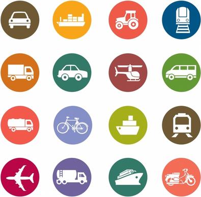 Transportation Color Icons