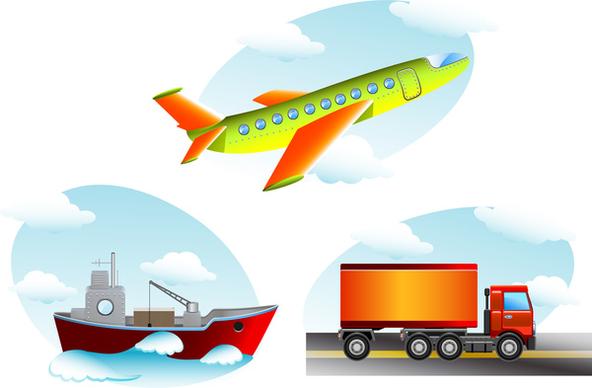 transportation icons vector illustration