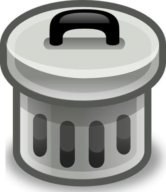 Trash Can With Lid On clip art