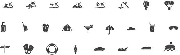 travel and holiday icons