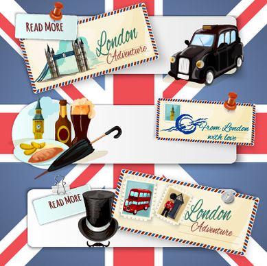 travel banner with stamp vector