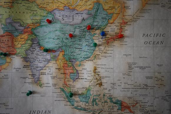 travel map asia