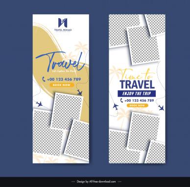travel roll up banner checkered picture  airplane flight curves