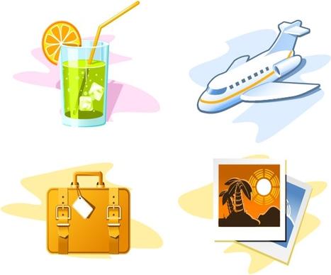 travel theme icon vector