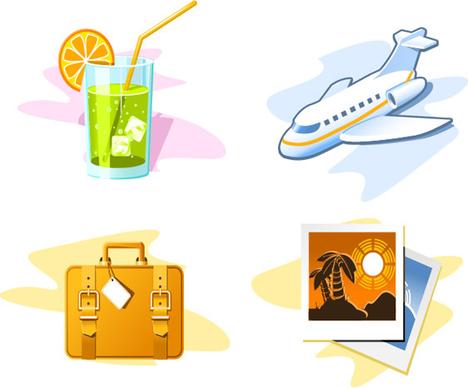 travel theme icon vector