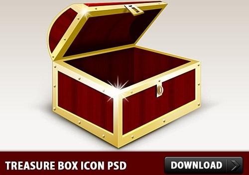 Treasure box Icon PSD