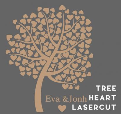 tree heart lasercut