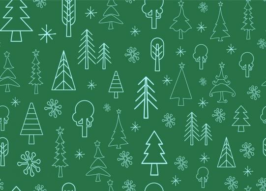 tree icons pattern outline repeating style design