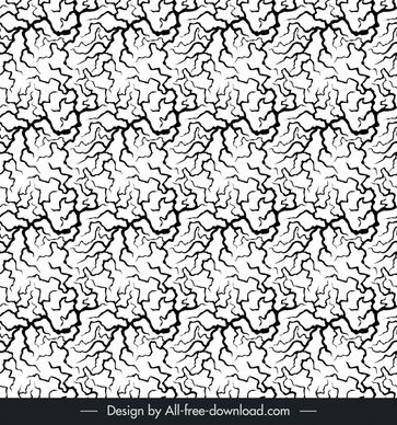 tree roots seamless pattern template flat black white abstract design 