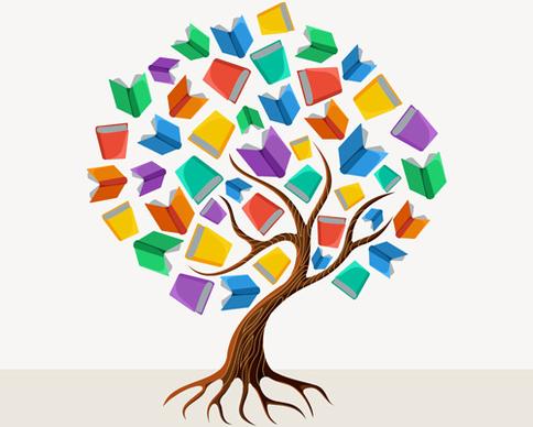 tree with book creative vector