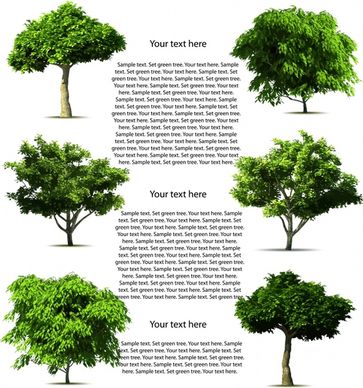 ecological background template modern green trees sketch