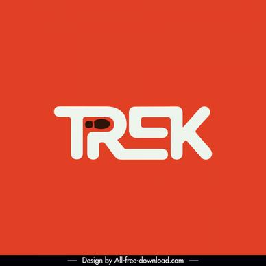 trek logo template flat texts footprint 