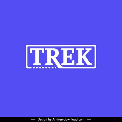 trek texts logo elegant frame design