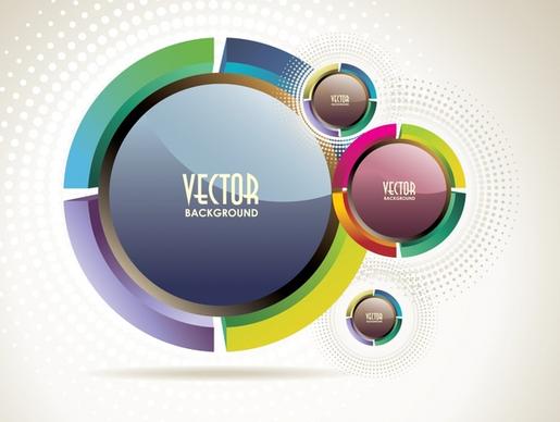 technology background colorful modern shiny 3d circles