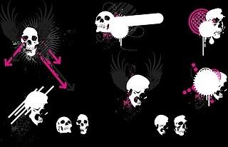 trend element vector skull and wings