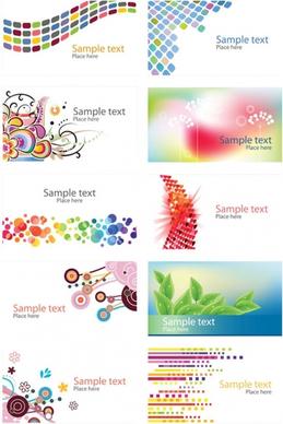 trend vector colorful cards
