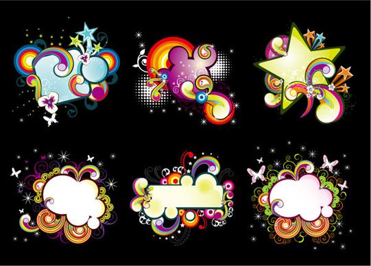 trends in the floral dialog frames vector
