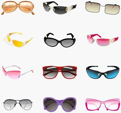 Trendy Sunglasses Vector Set