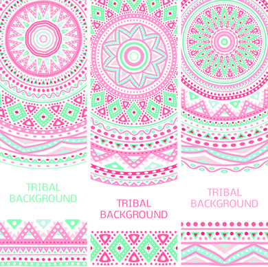 tribal decorative pattern backgrounds vector